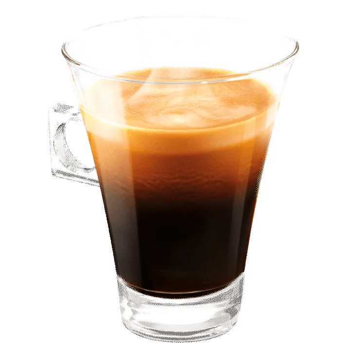 Una taza de vidrio con. un delicioso café helado vietnamita