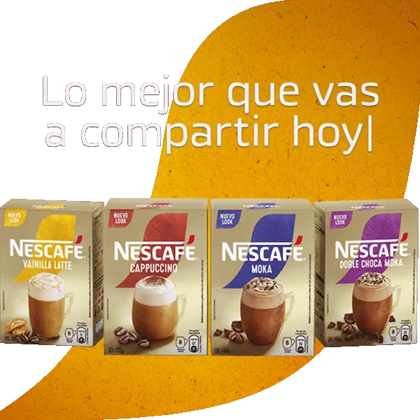 Variedades Nescafé cappuccino, moka, doble choca moka, latte