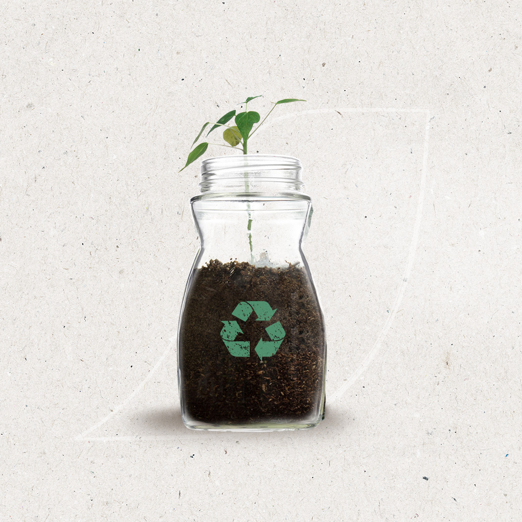 recycling coffee grounds