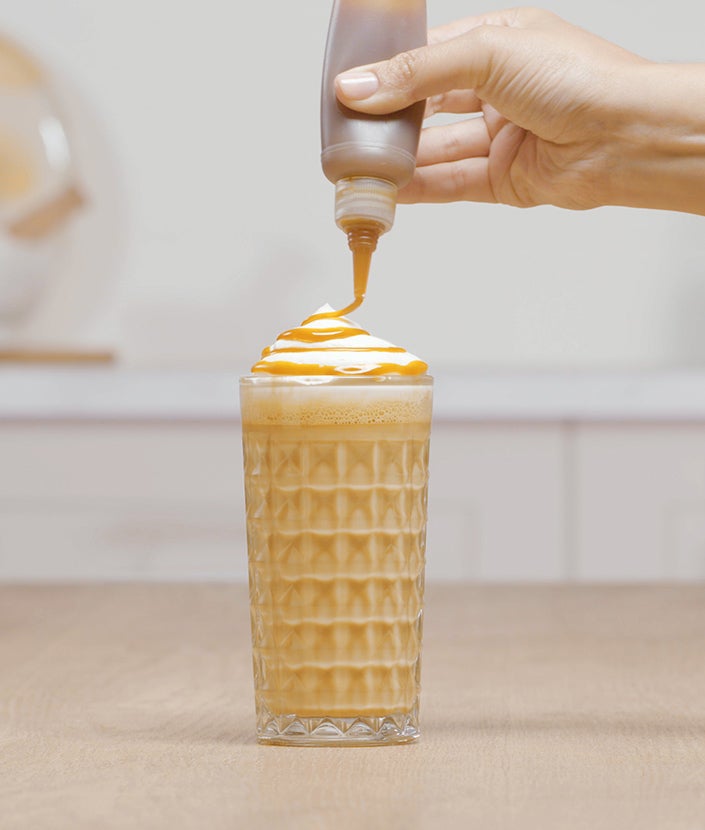 Frappé de caramelo paso 6