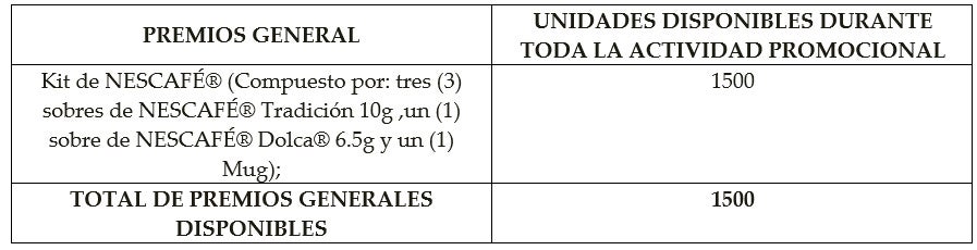 Inventario Premios General