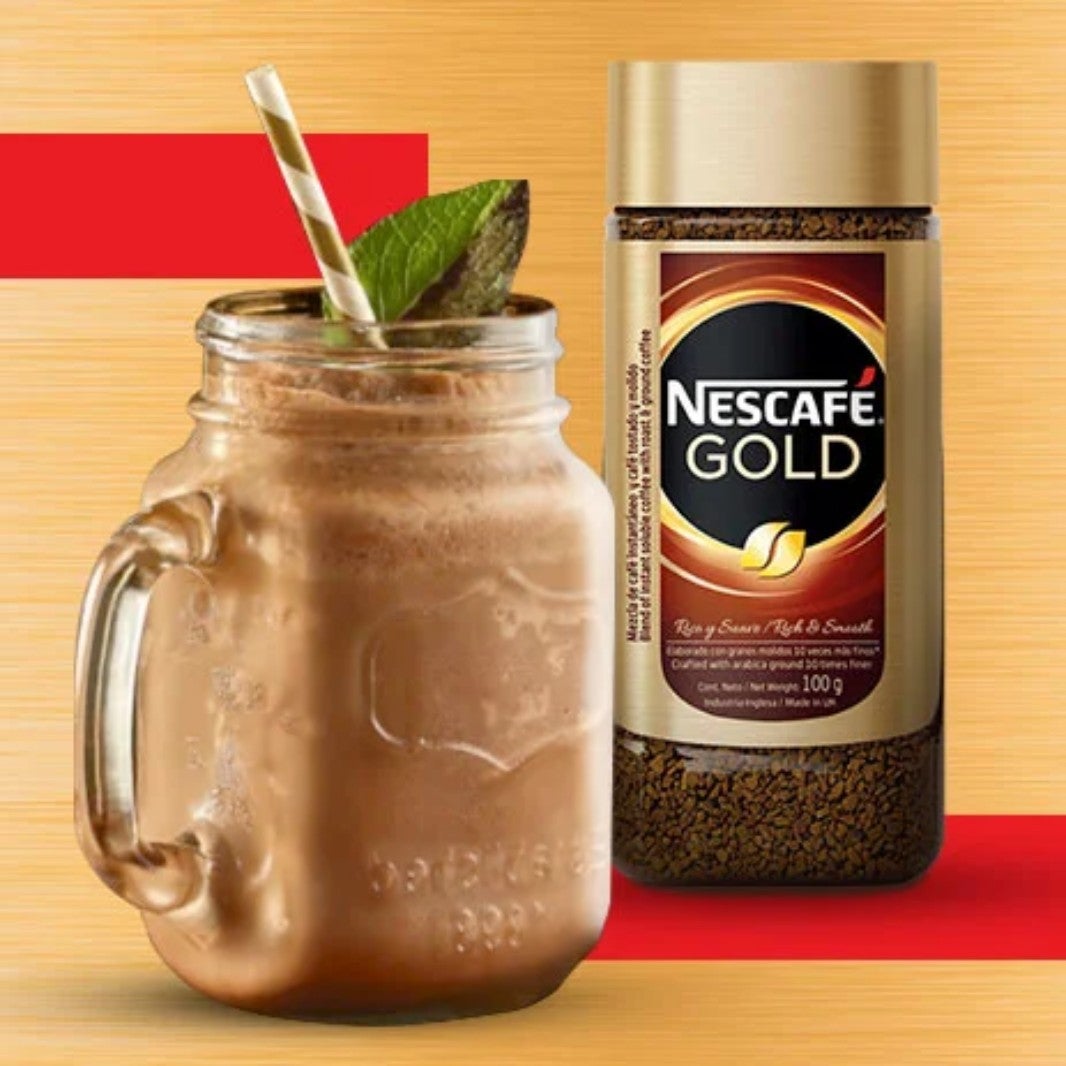 batido nescafe® con chocolate  oscuro y menta