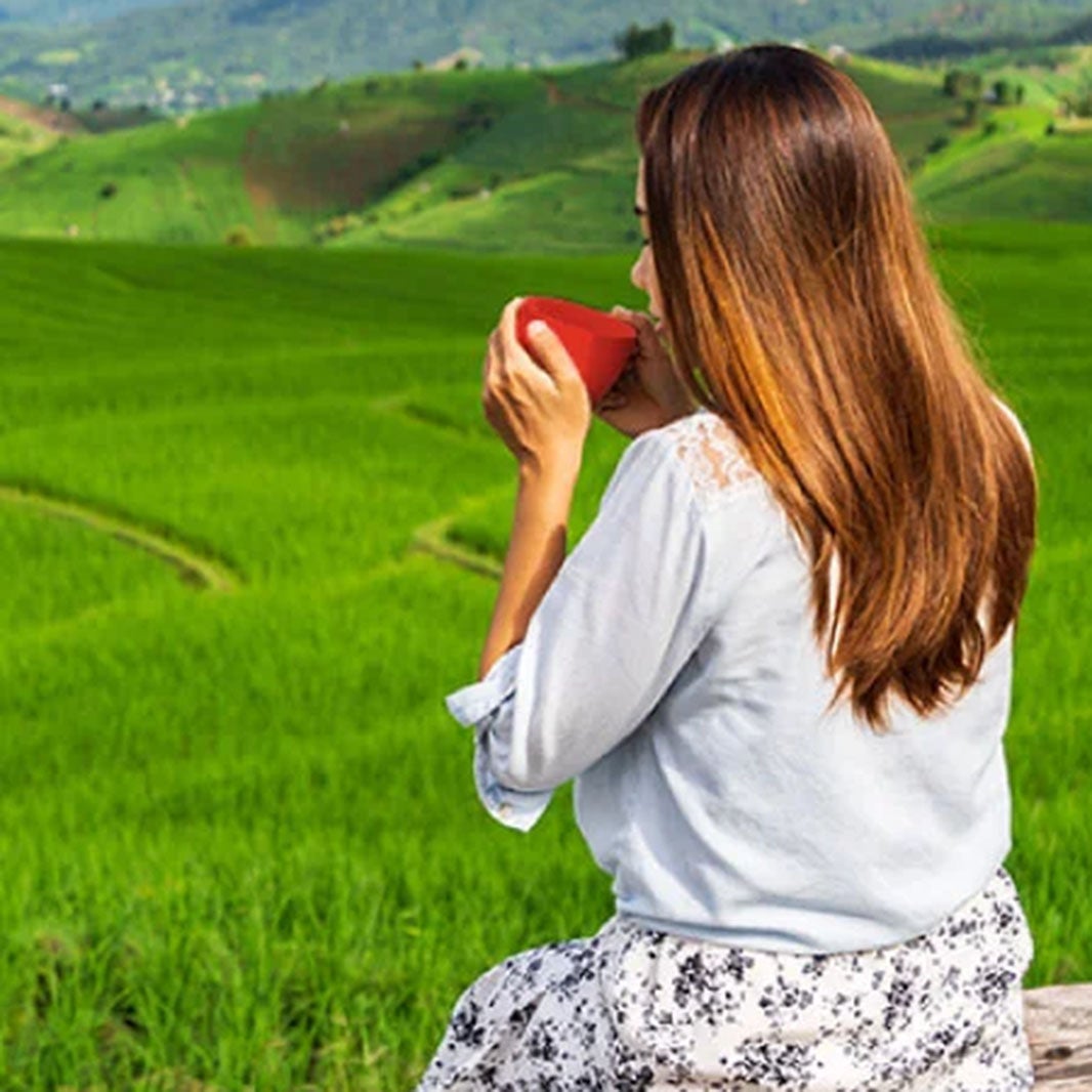 mujer-tomando-café-de-espaldas-en-paisaje-vegetal.