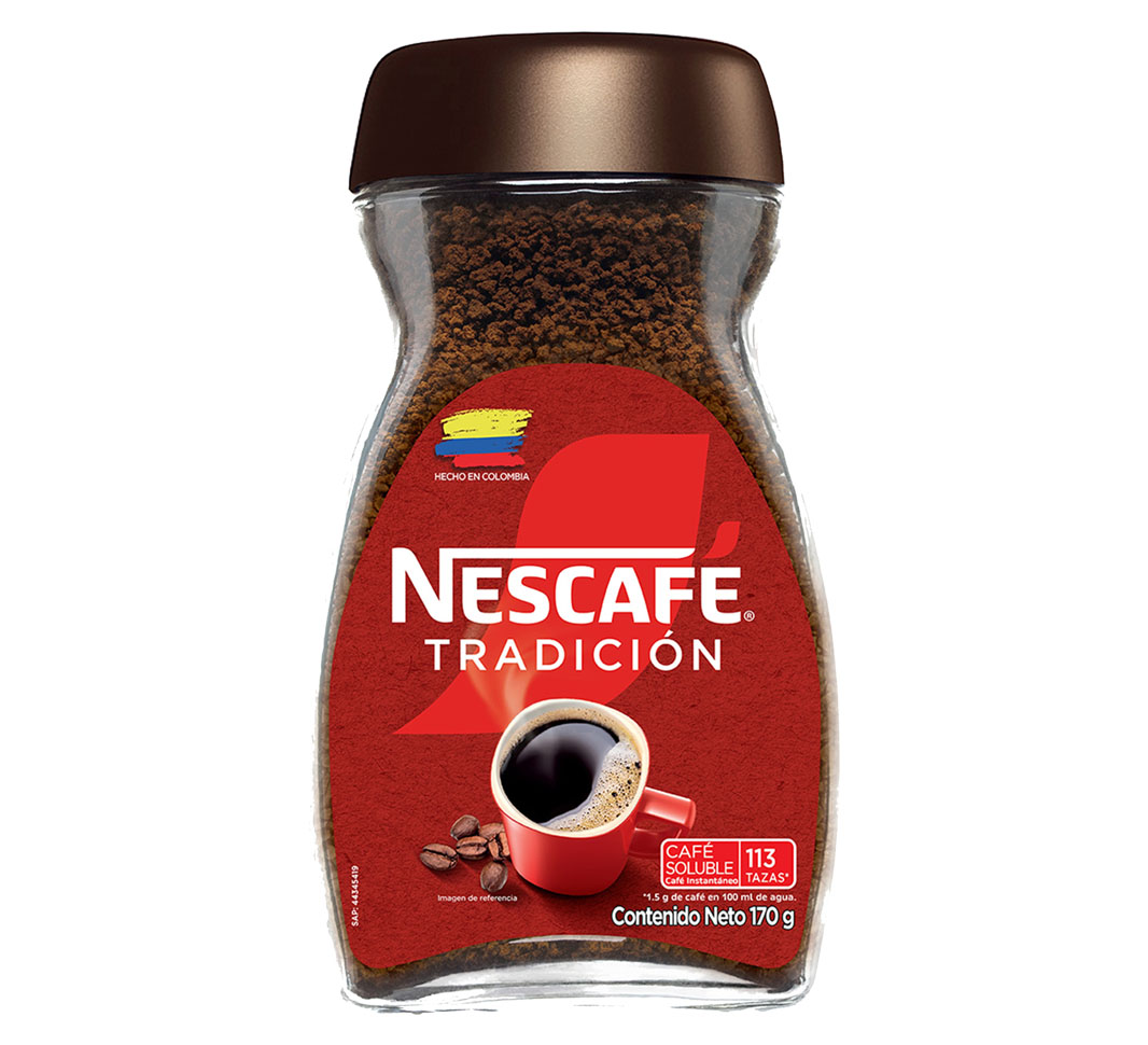 Presentación en frasco de NESCAFÉ® Tradición para disfrutar de un café negro delicioso