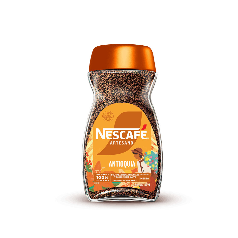 Empaque de café Nescafé Antioquia con diseño regional