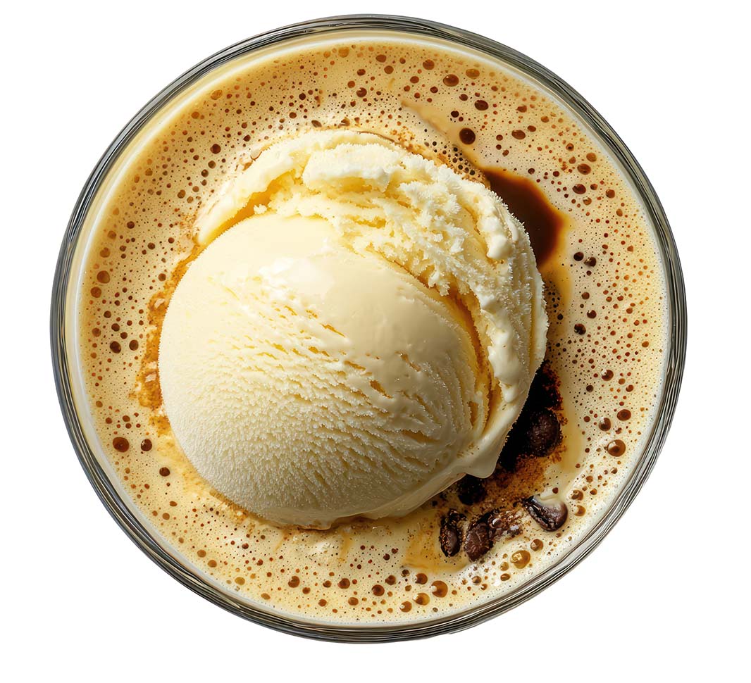 Café frío con helado