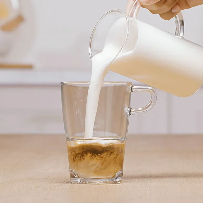 Latte de avellanas paso 4