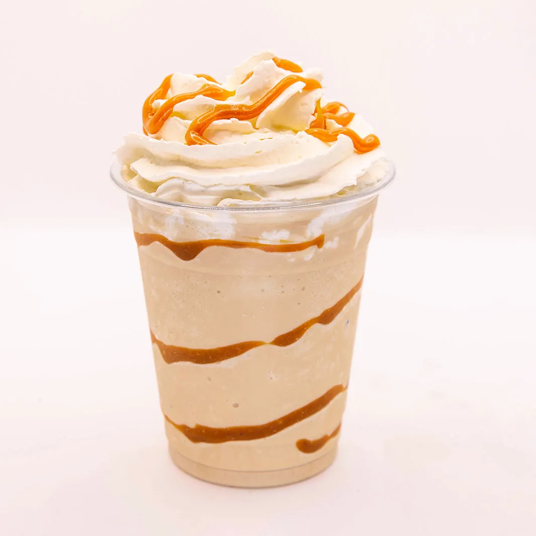 Un frappuccino con sirope de caramelo