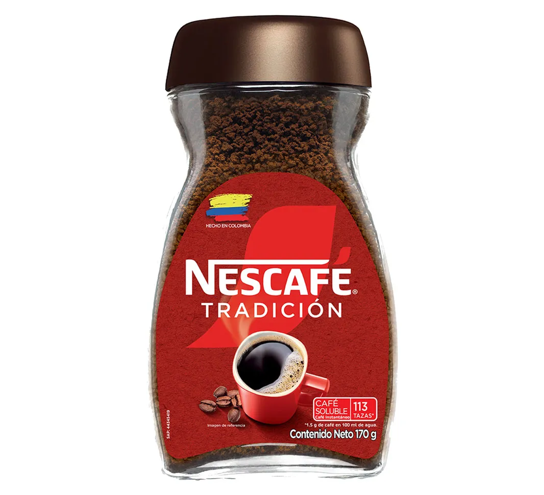 Presentación en frasco de NESCAFÉ® Tradición para disfrutar de un café negro delicioso