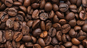 Dark coffee beans