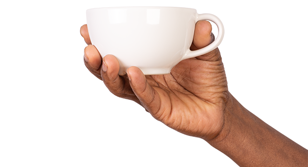 hand with cup
