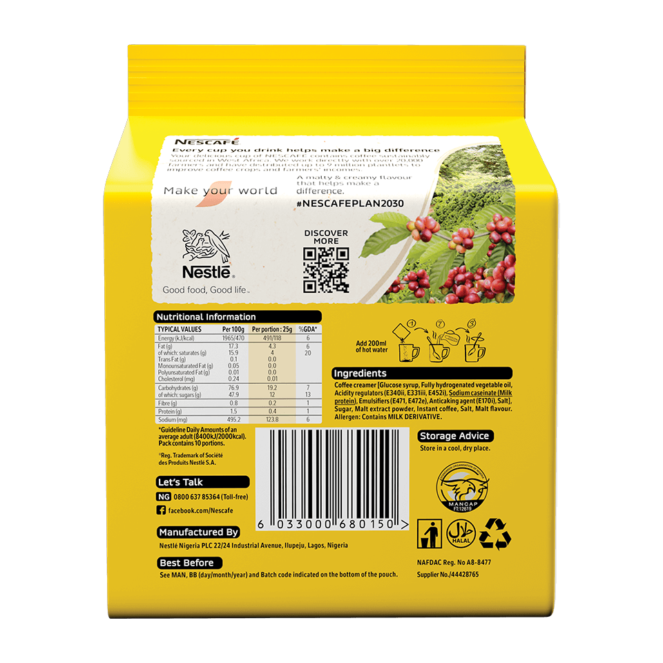 NESCAFE Malty 3in1 250g Pouch