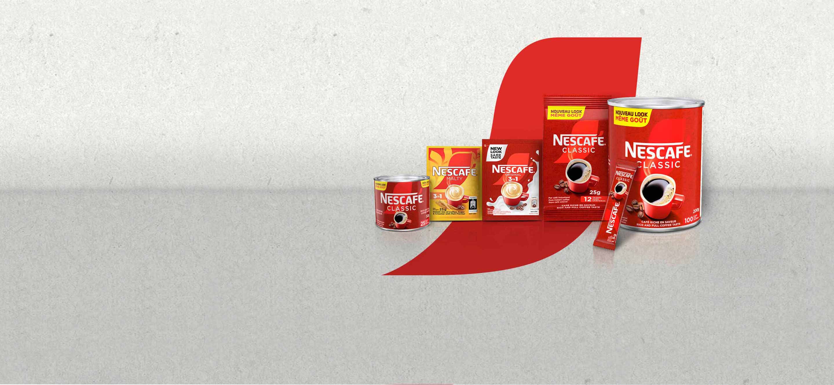 Gamme de Produits Nescafé dans un tout nouvel emballage