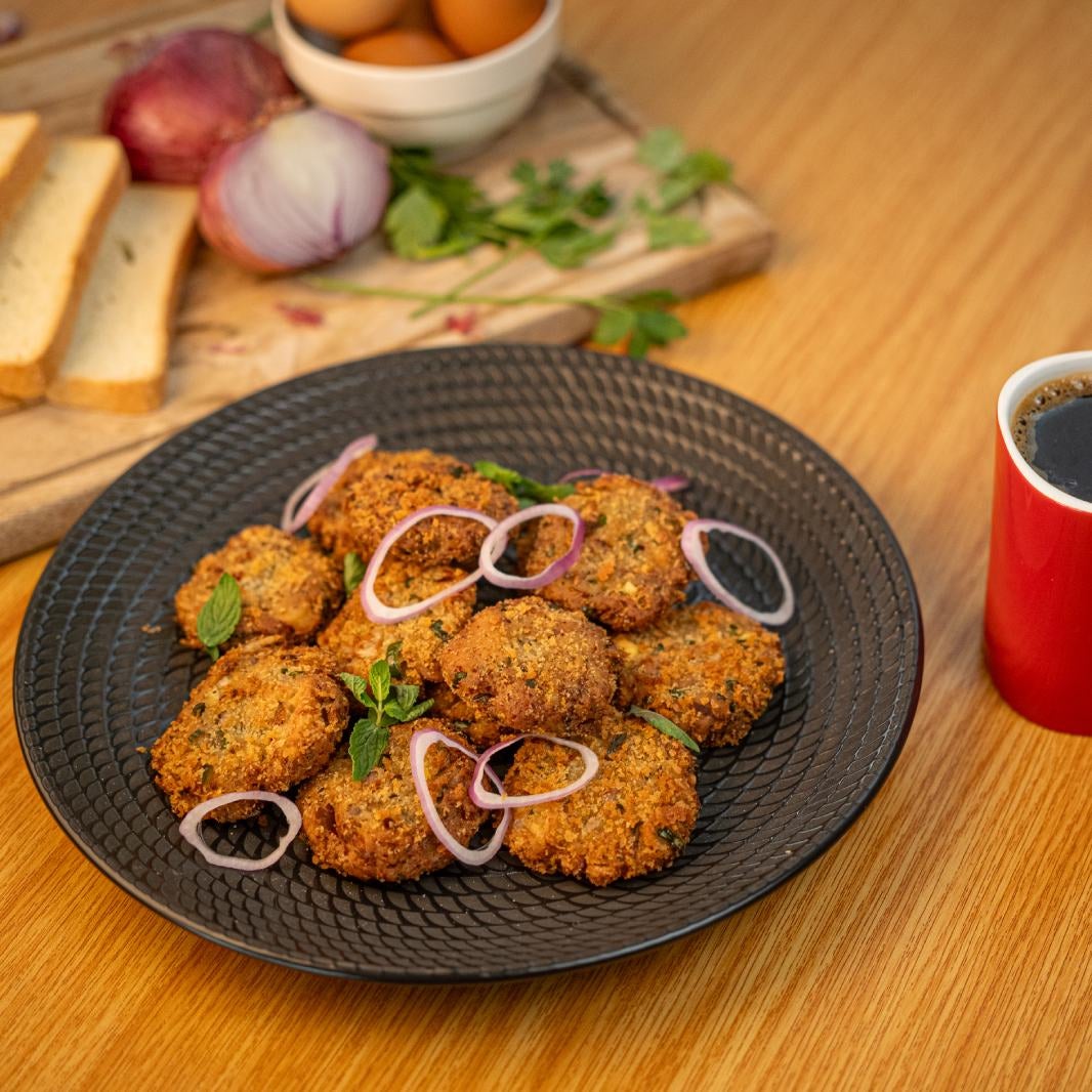 Bread and egg tikki