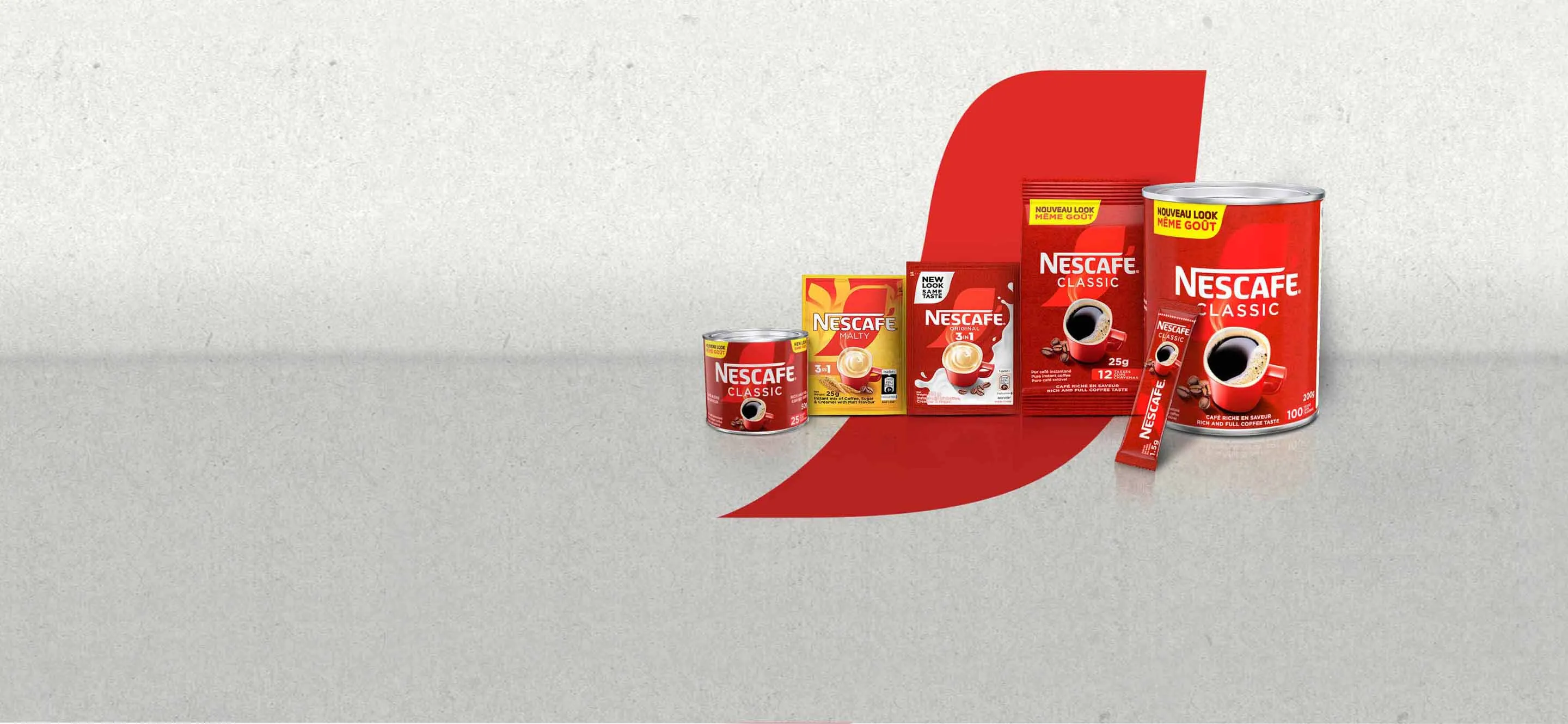 Gamme de Produits Nescafé dans un tout nouvel emballage
