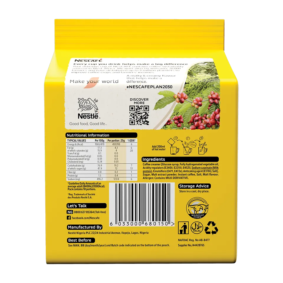 NESCAFE Malty 3in1 250g Pouch