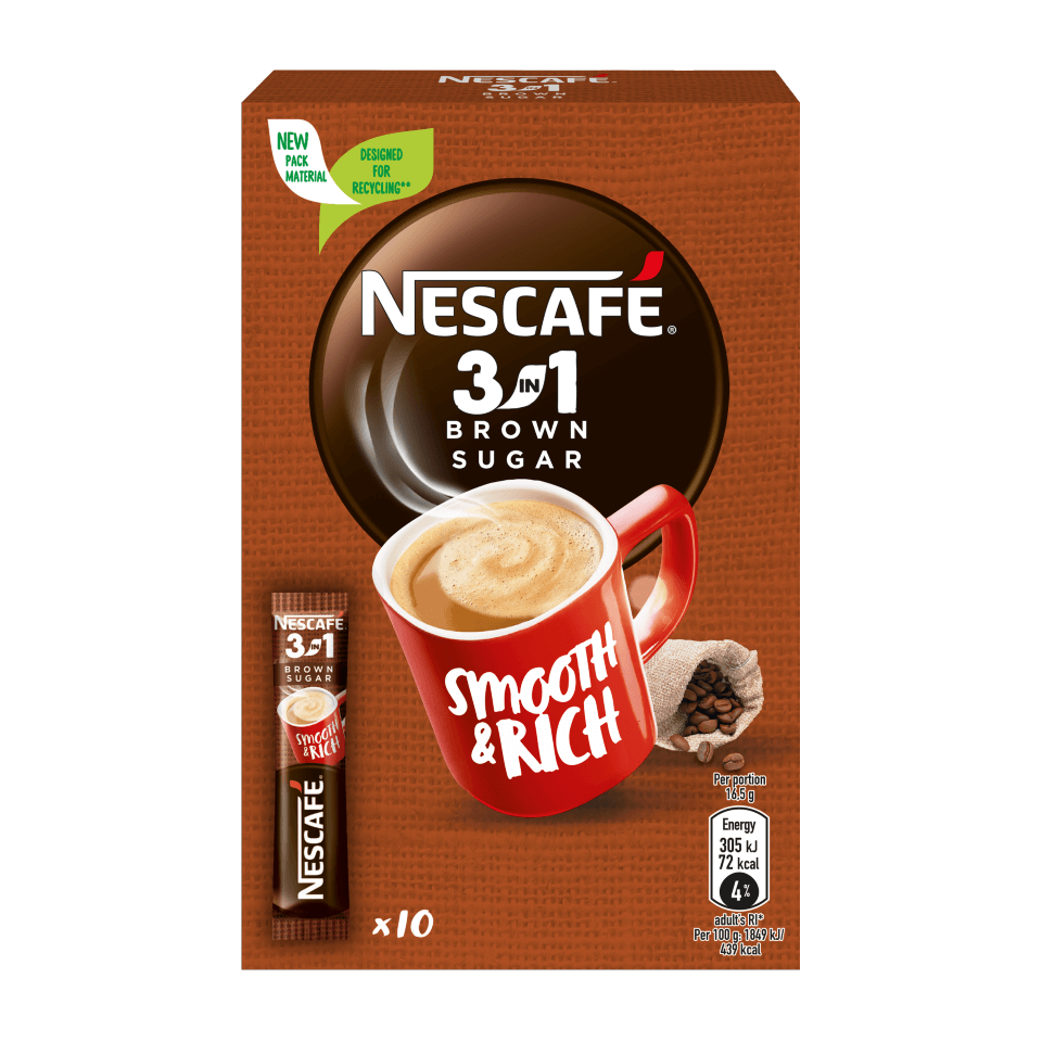 káva Nescafé 3in1 brown sugar coffee