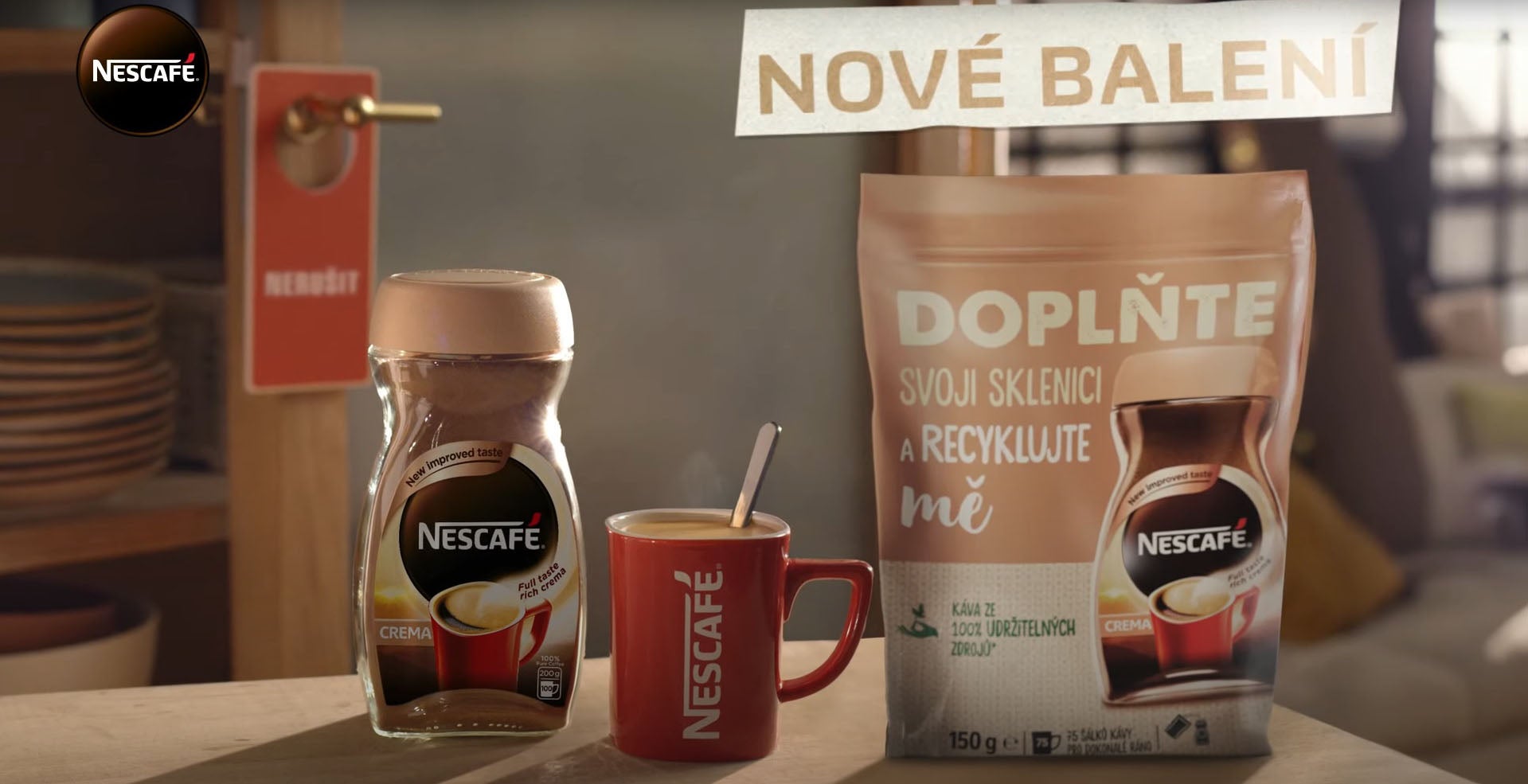 NESCAFÉ CREMA - Nyní nová plná chuť a bohatá pěna i v novém balení