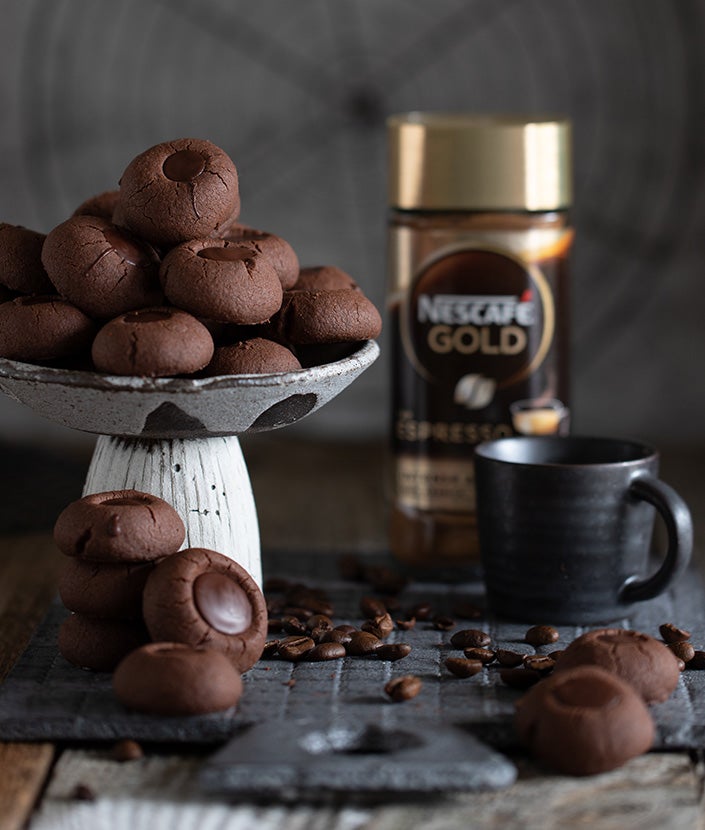 Espresso Chocolate Kisses Kaffee Kekse