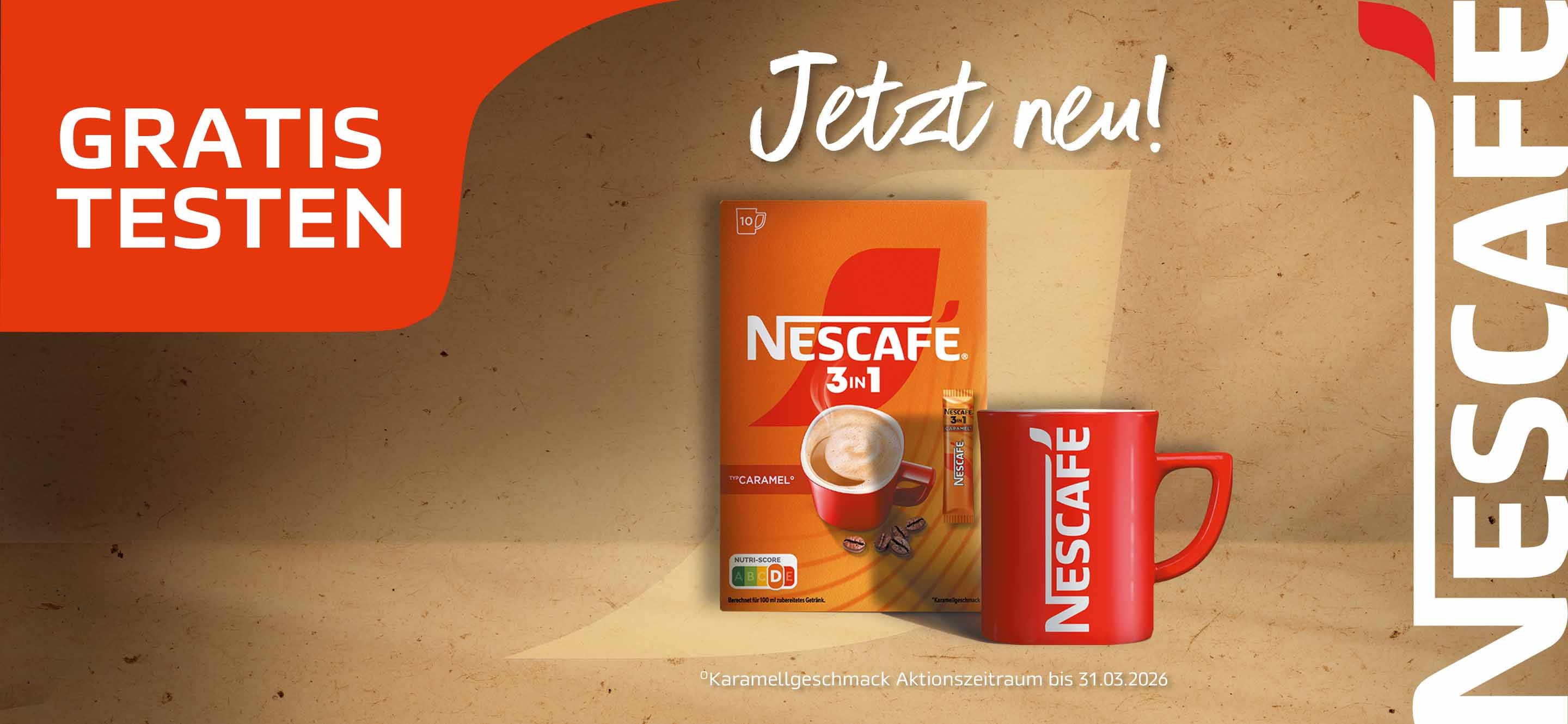 NESCAFÉ® 3in1 TypCaramel gratis testen