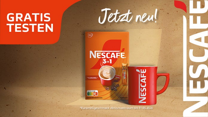 NESCAFÉ® 3in1 TypCaramel gratis testen