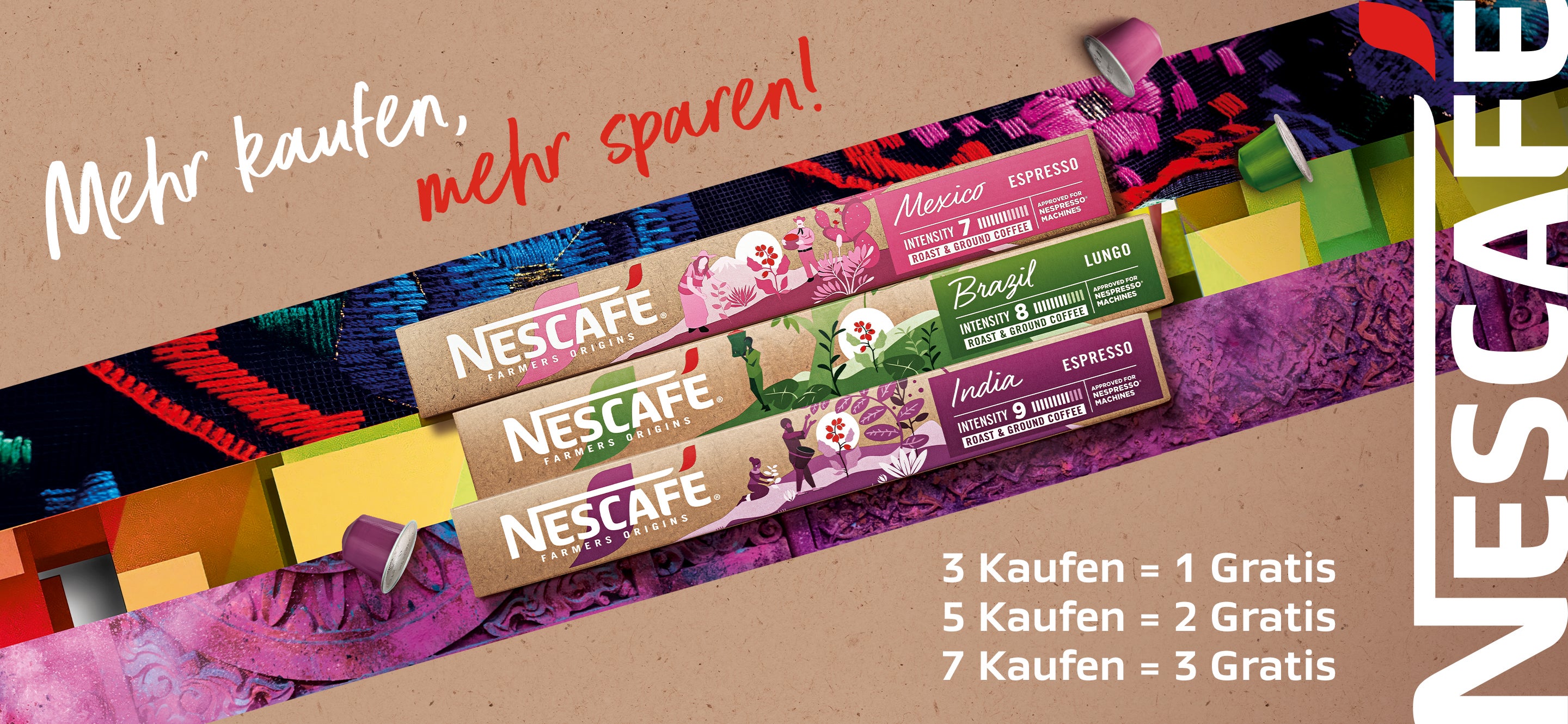 NESCAFÉ® Farmers Origins „Mehr kaufen, mehr sparen“-Aktion! 