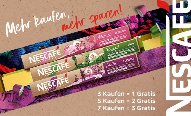NESCAFÉ® Farmers Origins „Mehr kaufen, mehr sparen“-Aktion! 