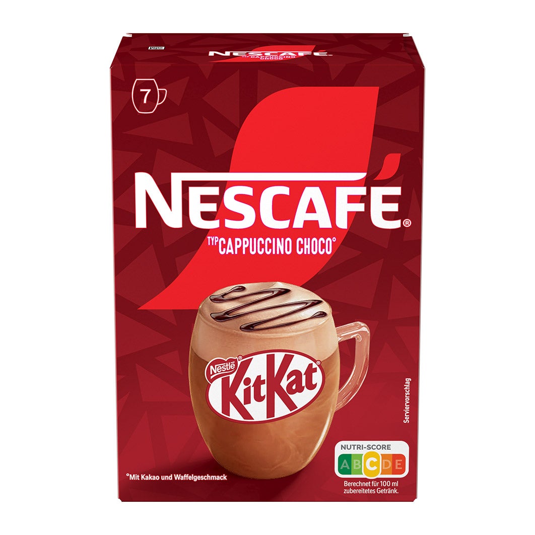 NESCAFÉ® Cappuccino Choco KitKat, Le Creuset Herzbräter, Herzbecher, mydays Geschenkbox