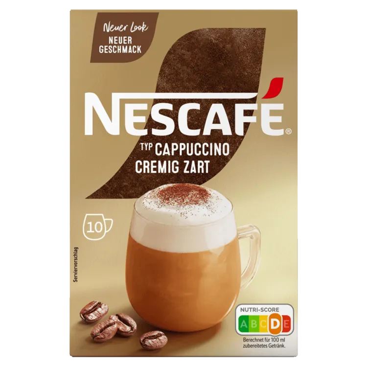 Nescafe Cappuccino Cremig Zart sticks Vorderseite