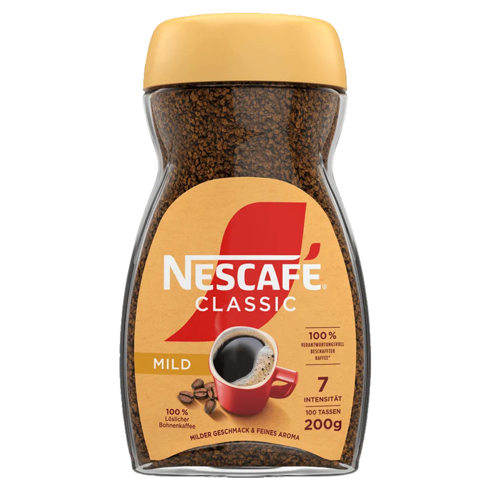Nescafé Classic Mild Kaffee Glas Vorderseite