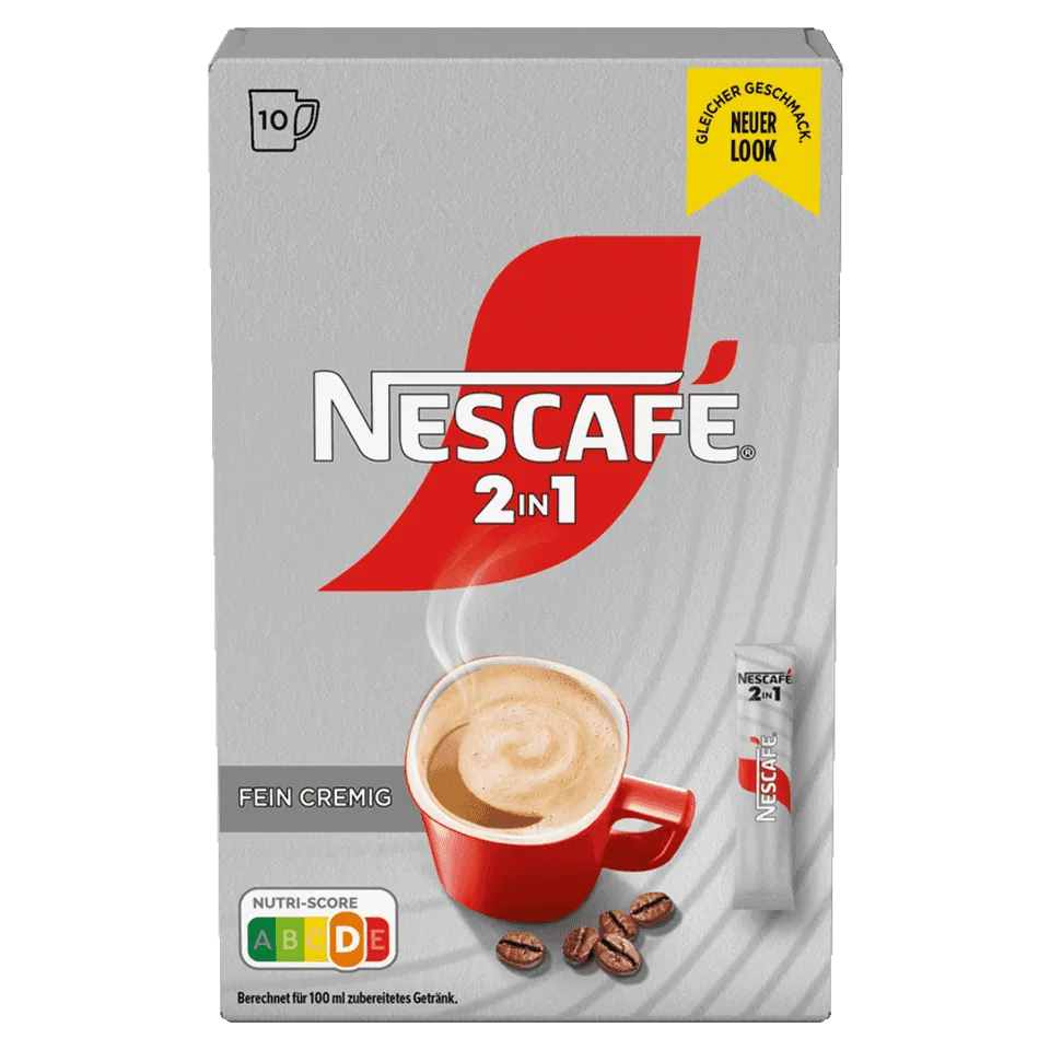 NESCAFÉ 2in1 Kaffee und Creamer sticks Vorderseite