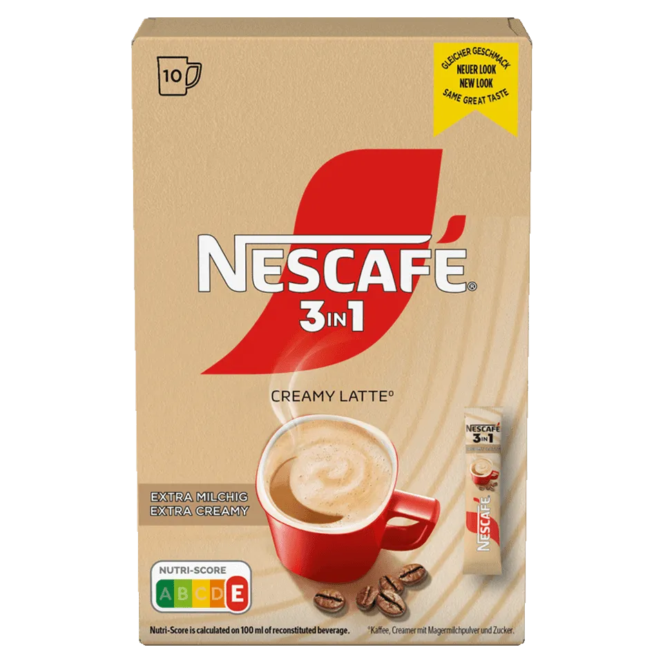 NESCAFÉ® 3in1 CREAMY LATTE sticks Vorderseite