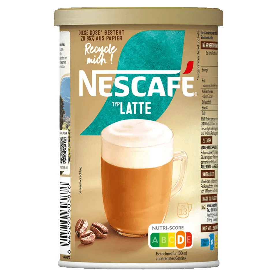 Nescafe Typ Latte Dose Vorderseite