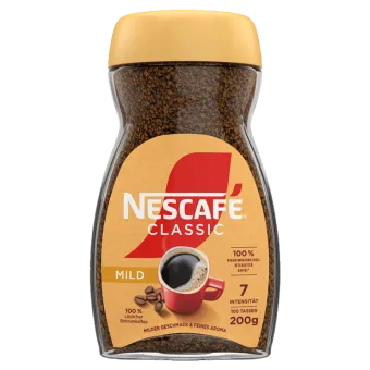 Nescafé Classic Mild Kaffee Glas Vorderseite