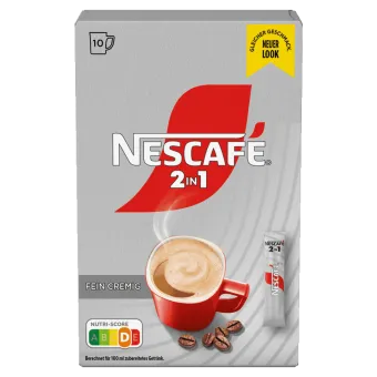 NESCAFÉ 2in1 Kaffee und Creamer sticks Vorderseite