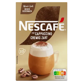 Nescafe Cappuccino Cremig Zart sticks Vorderseite