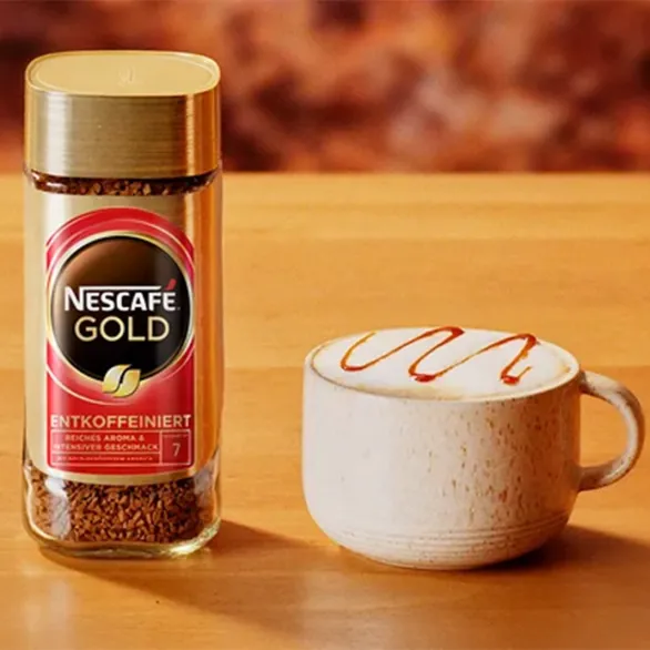Creamy Caramel Decaf Latte