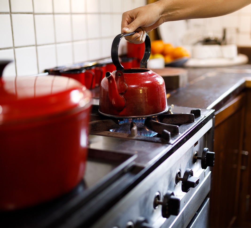 heating water for coffee