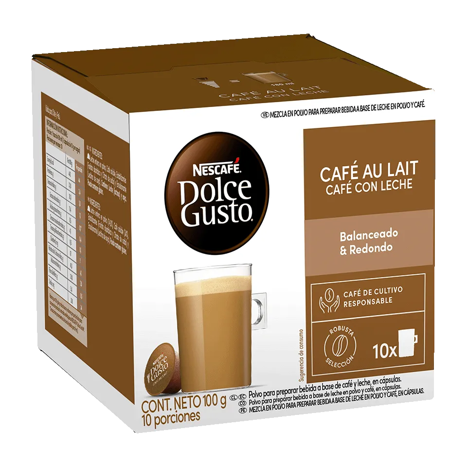 Cápsulas NESCAFÉ® Dolce Gusto® Café Au Lait