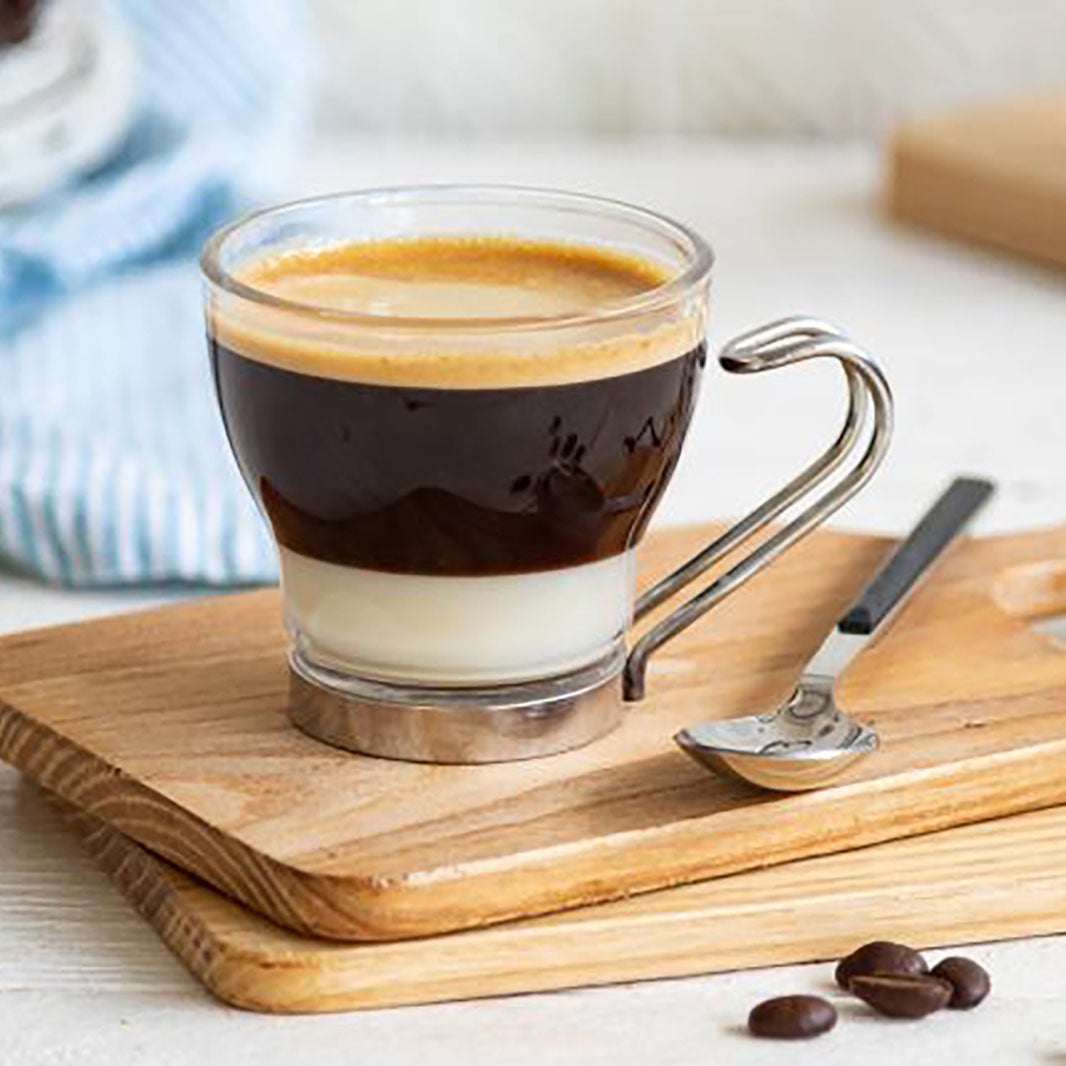 Café bombón con chocolate y espuma de leche