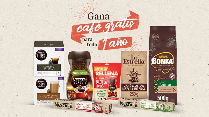 Gana café gratis para todo 1 año