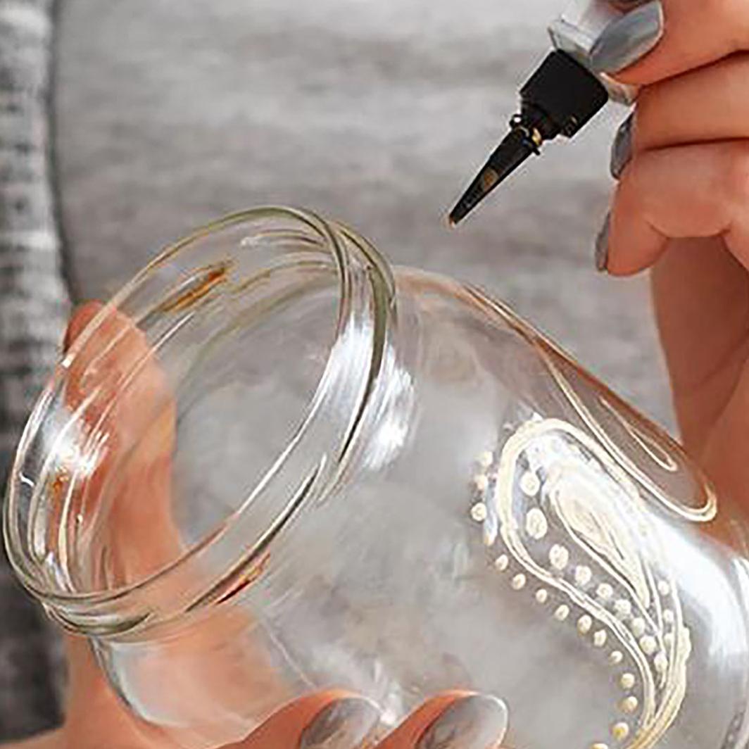 Decora botes de vidrio