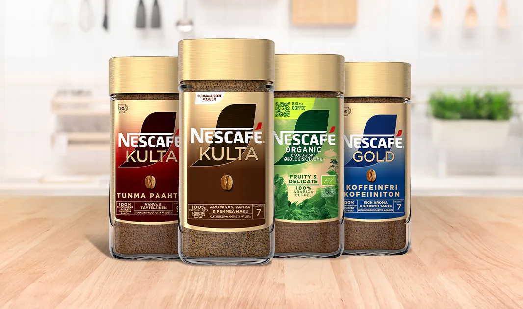 Tutustu NESCAFÉ®-pikakahvien valikoimaan.