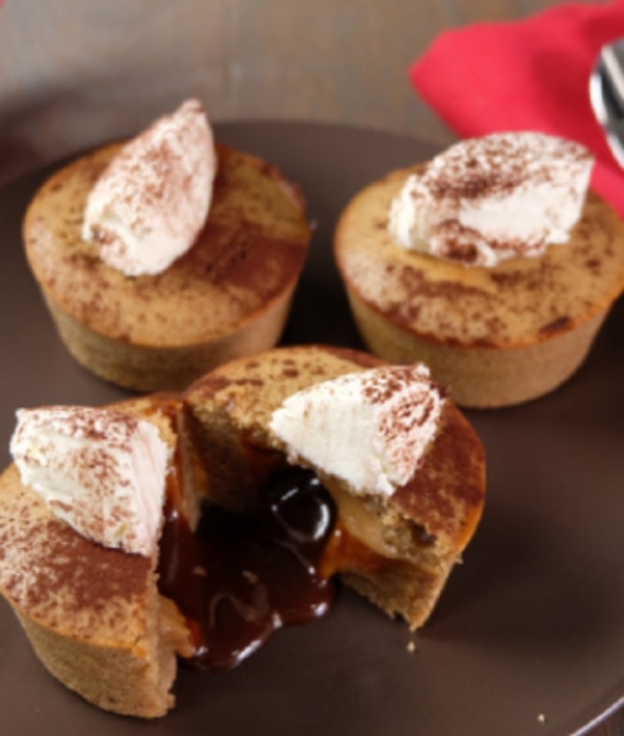 Muffin viennois, cœur coulant au caf