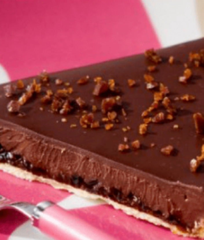 Tarte au chocolat corsé et aux pépites de café