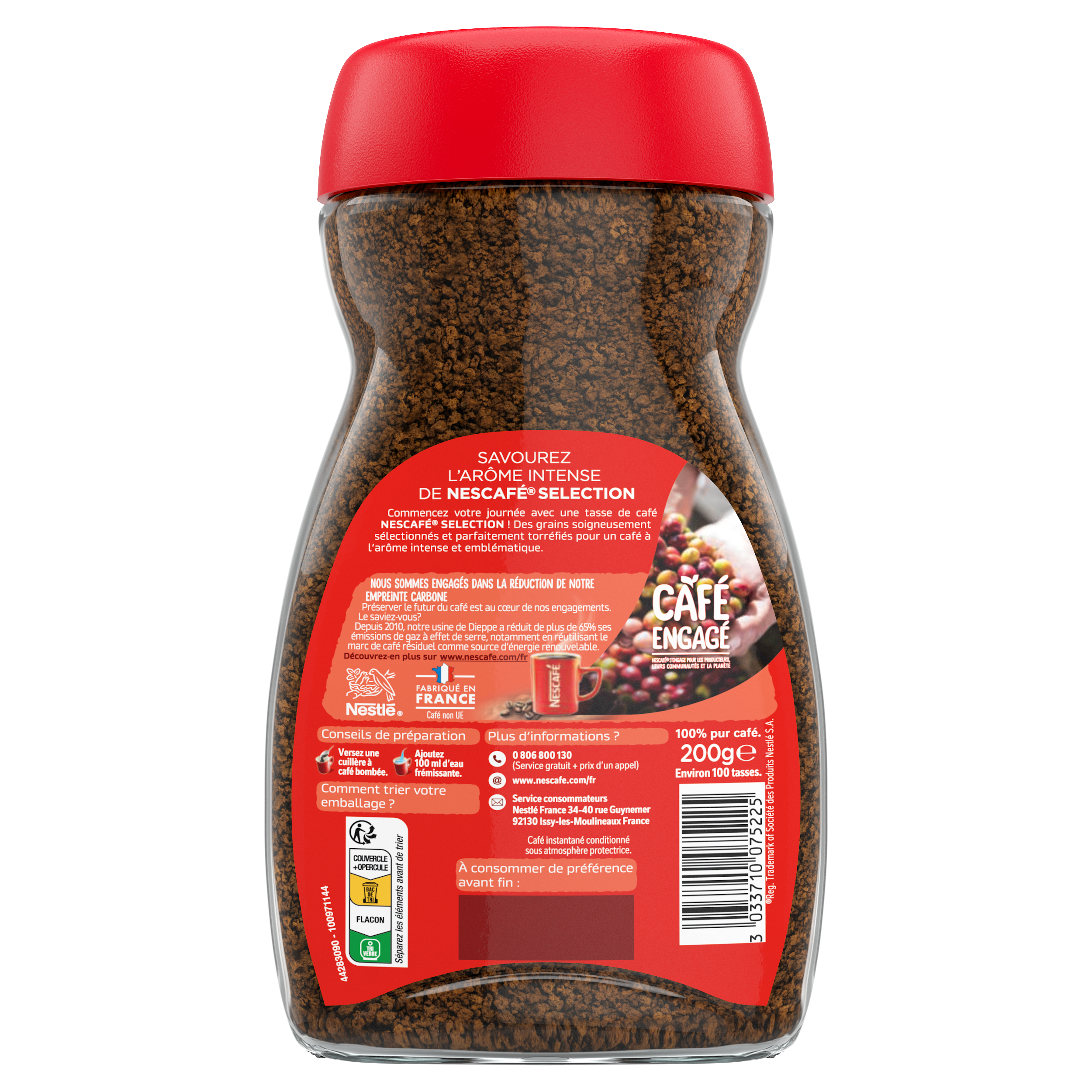 Café soluble 100% pur café Sélection 100g