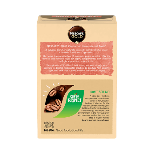 NESCAFÉ GOLD Cappuccino Unsweetened Taste