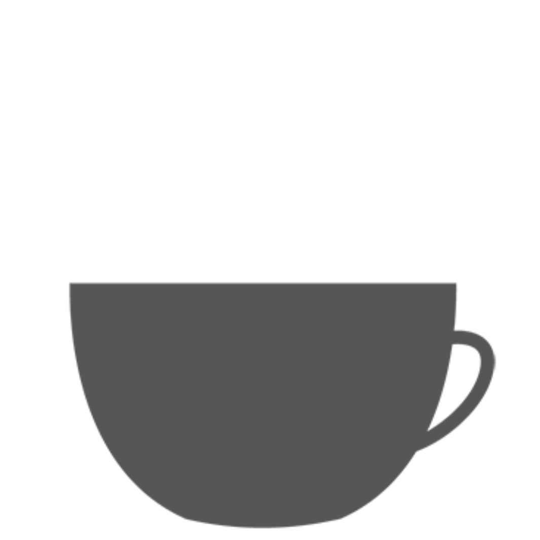 A flat white cup
