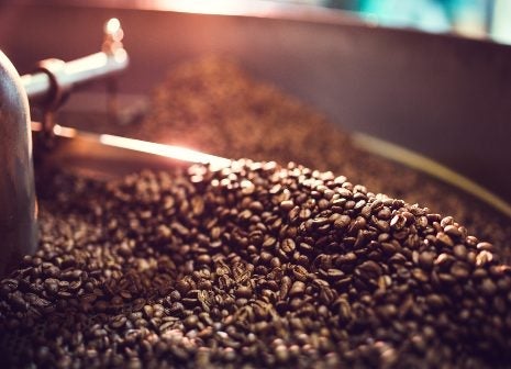 Coffee being roasted