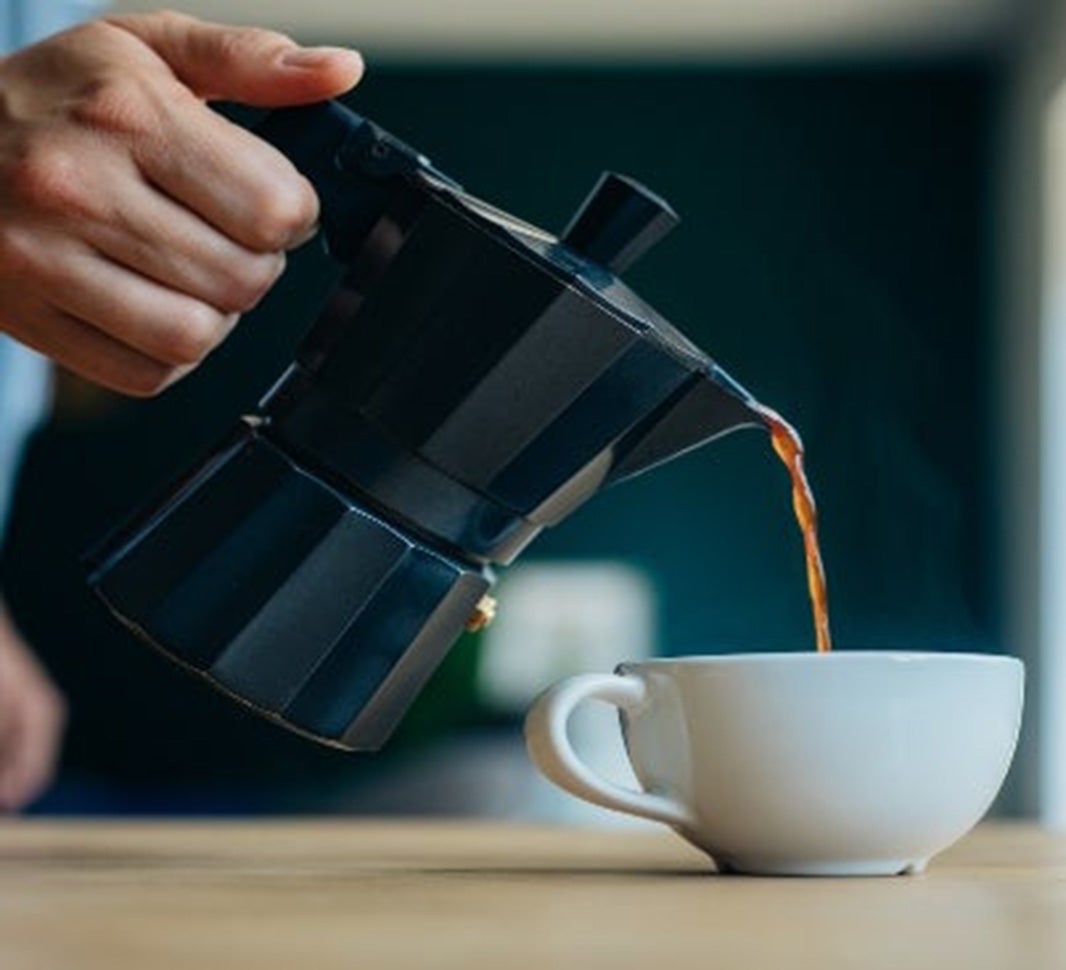  Brew your long black coffee with a moka pot